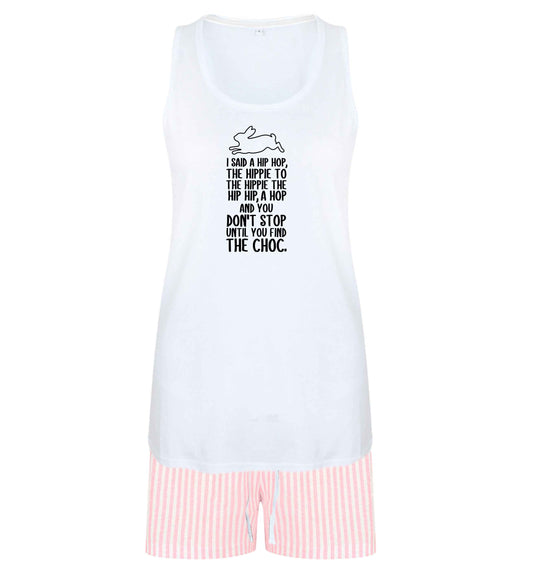 Don't stop until you find the choc size XL women's pyjama shorts set in pink 