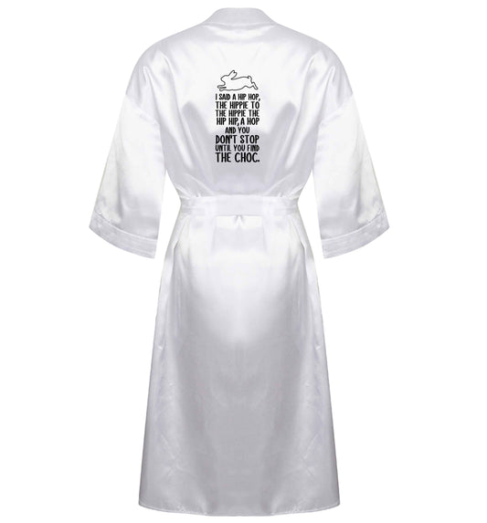 Don't stop until you find the choc XL/XXL white ladies dressing gown size 16/18