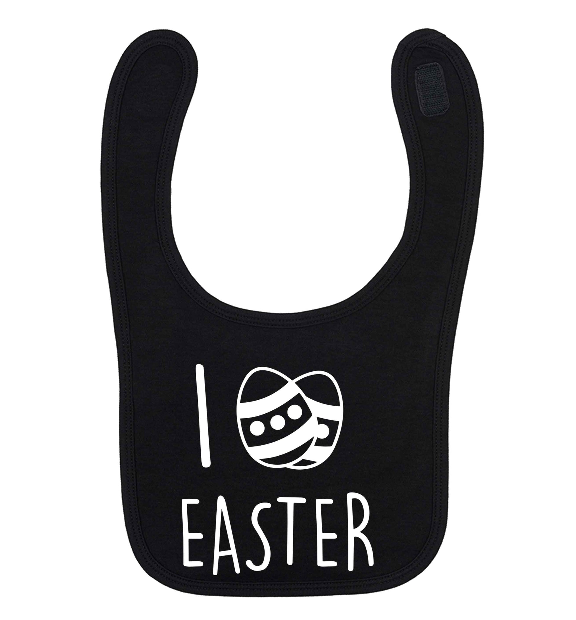 I love Easter black baby bib