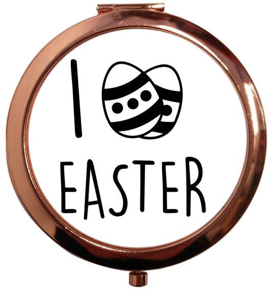 I love Easter rose gold circle pocket mirror