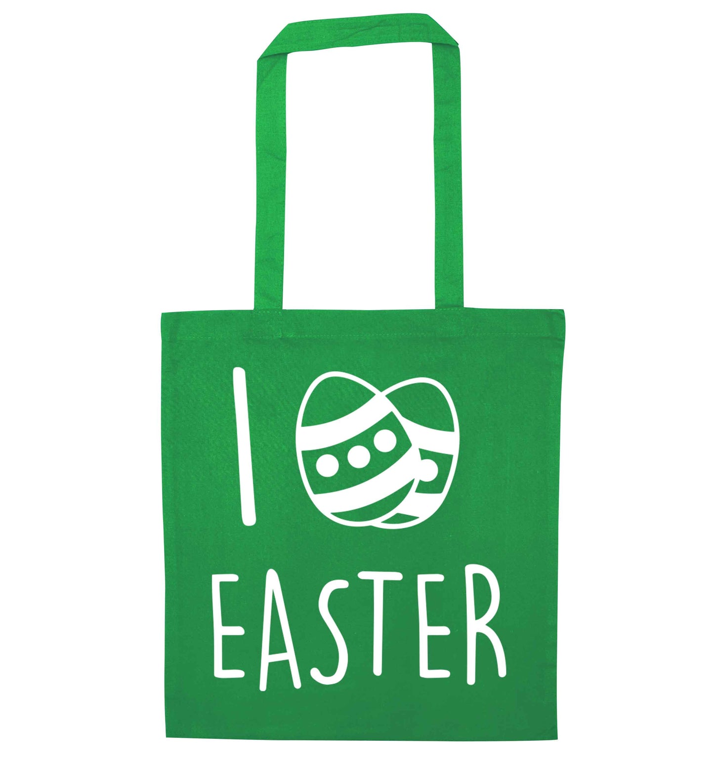 I love Easter green tote bag