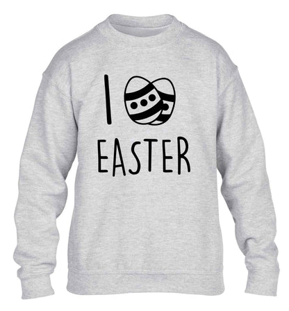 I love Easter children's grey sweater 12-13 Years