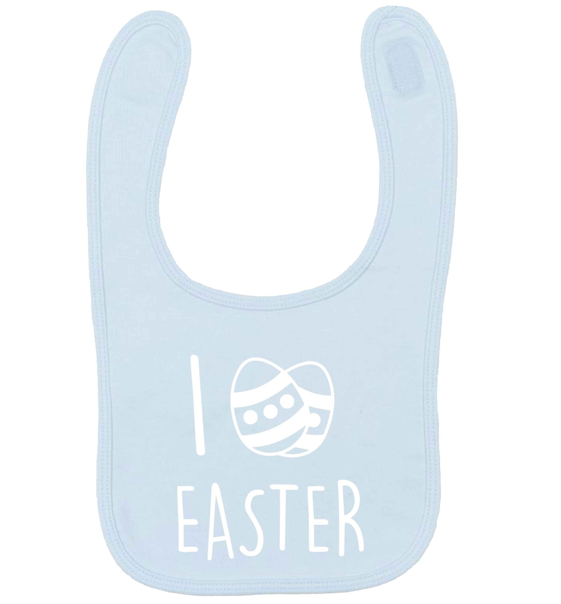I love Easter pale blue baby bib
