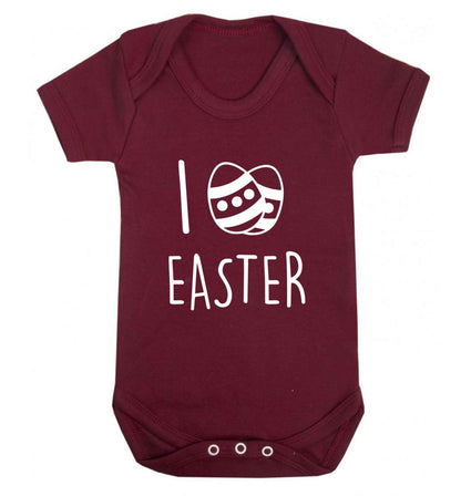 I love Easter baby vest maroon 18-24 months