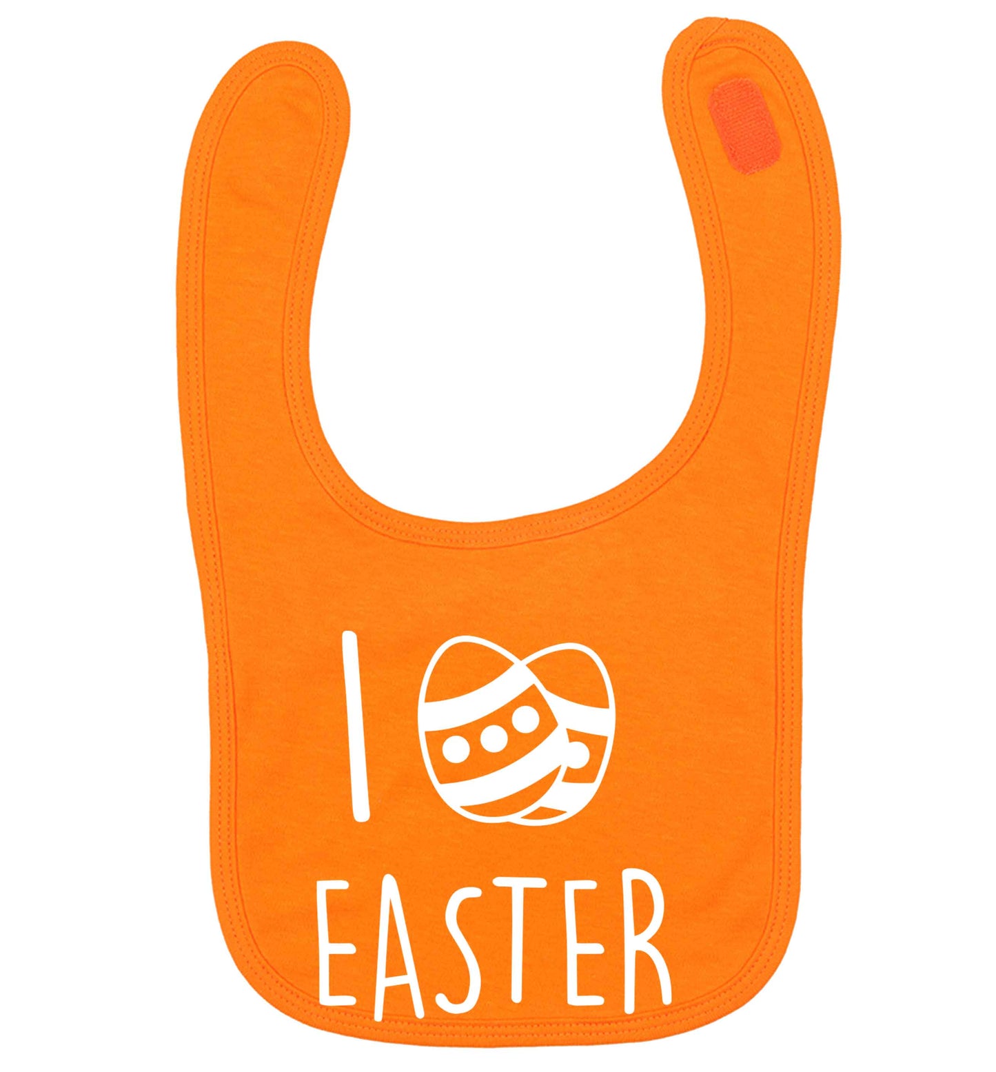 I love Easter orange baby bib