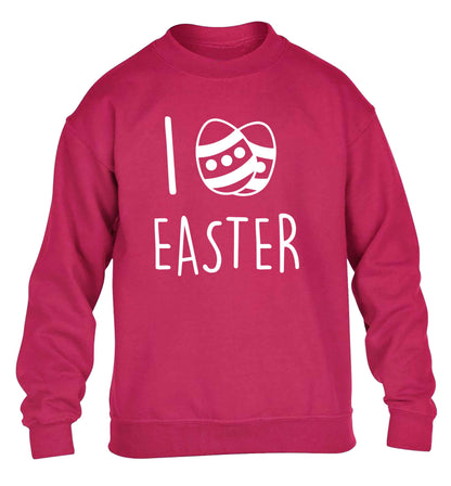 I love Easter children's pink sweater 12-13 Years