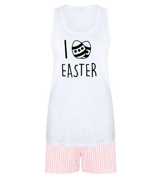 I love Easter size XL women's pyjama shorts set in pink 