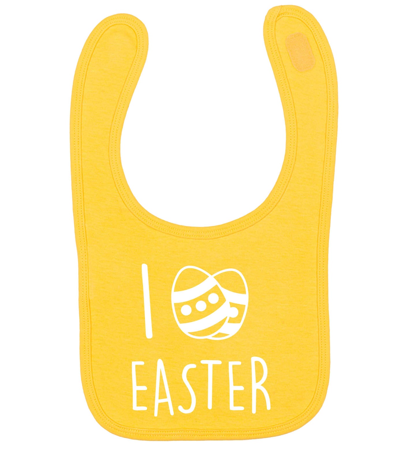 I love Easter yellow baby bib