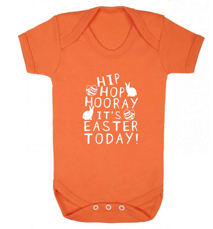 Hip hip hooray it's Easter today! baby vest orange 18-24 months
