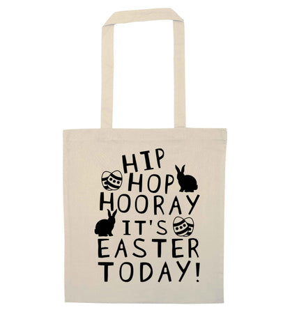 Hip hip hooray it's Easter today! natural tote bag