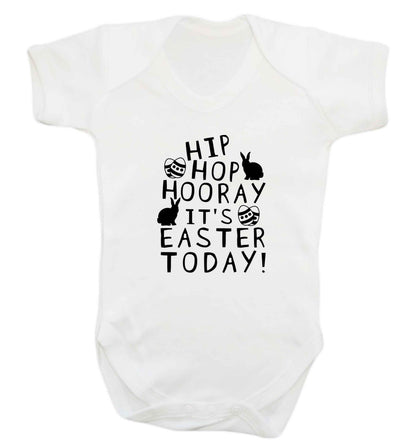 Hip hip hooray it's Easter today! baby vest white 18-24 months