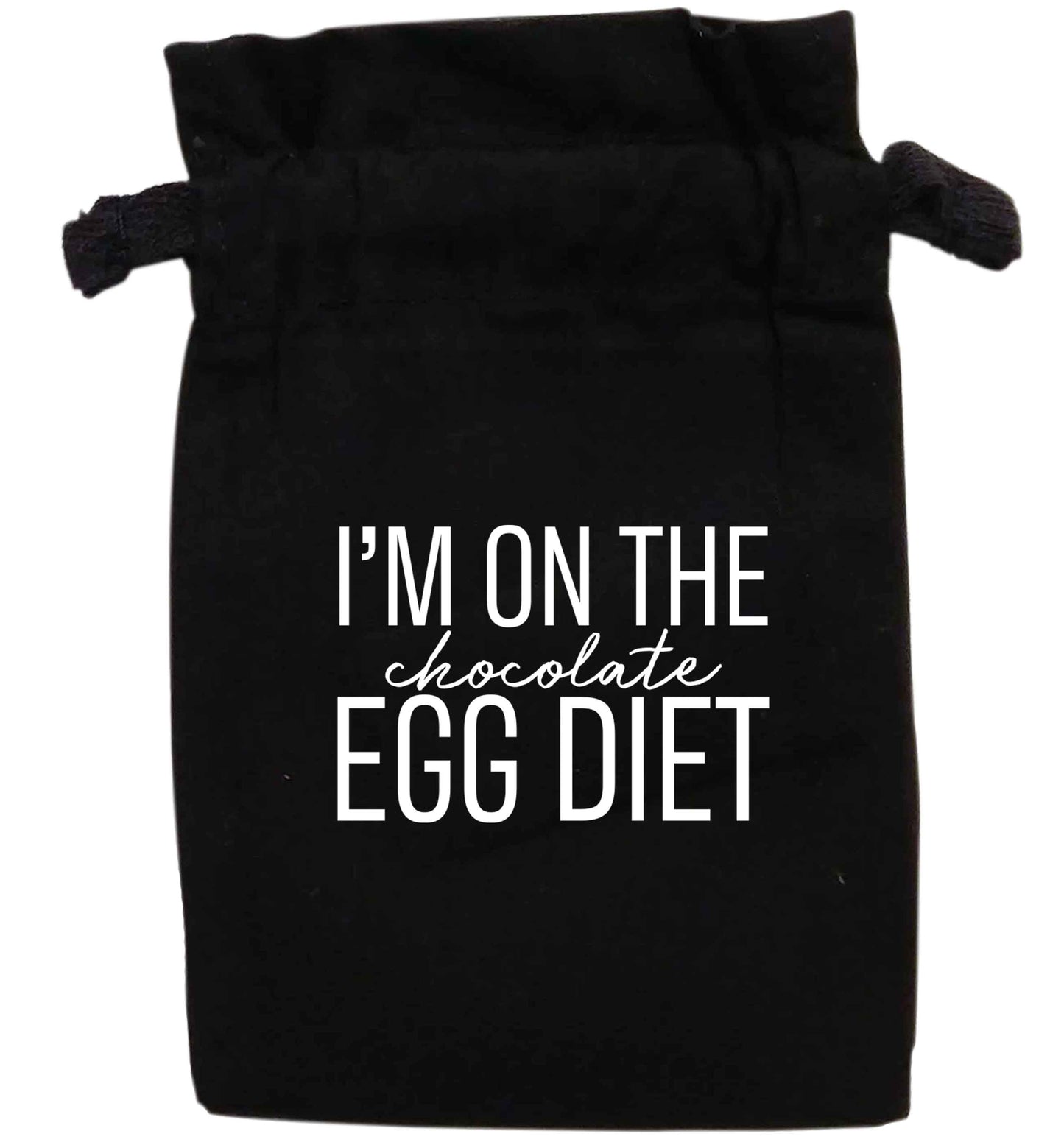 I'm on the chocolate egg diet | XS - L | Pouch / Drawstring bag / Sack | Organic Cotton | Bulk discounts available!