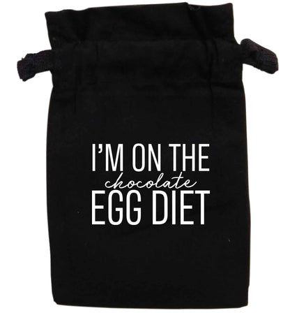 I'm on the chocolate egg diet | XS - L | Pouch / Drawstring bag / Sack | Organic Cotton | Bulk discounts available!
