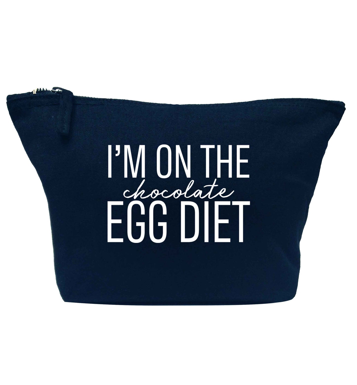 I'm on the chocolate egg diet navy makeup bag