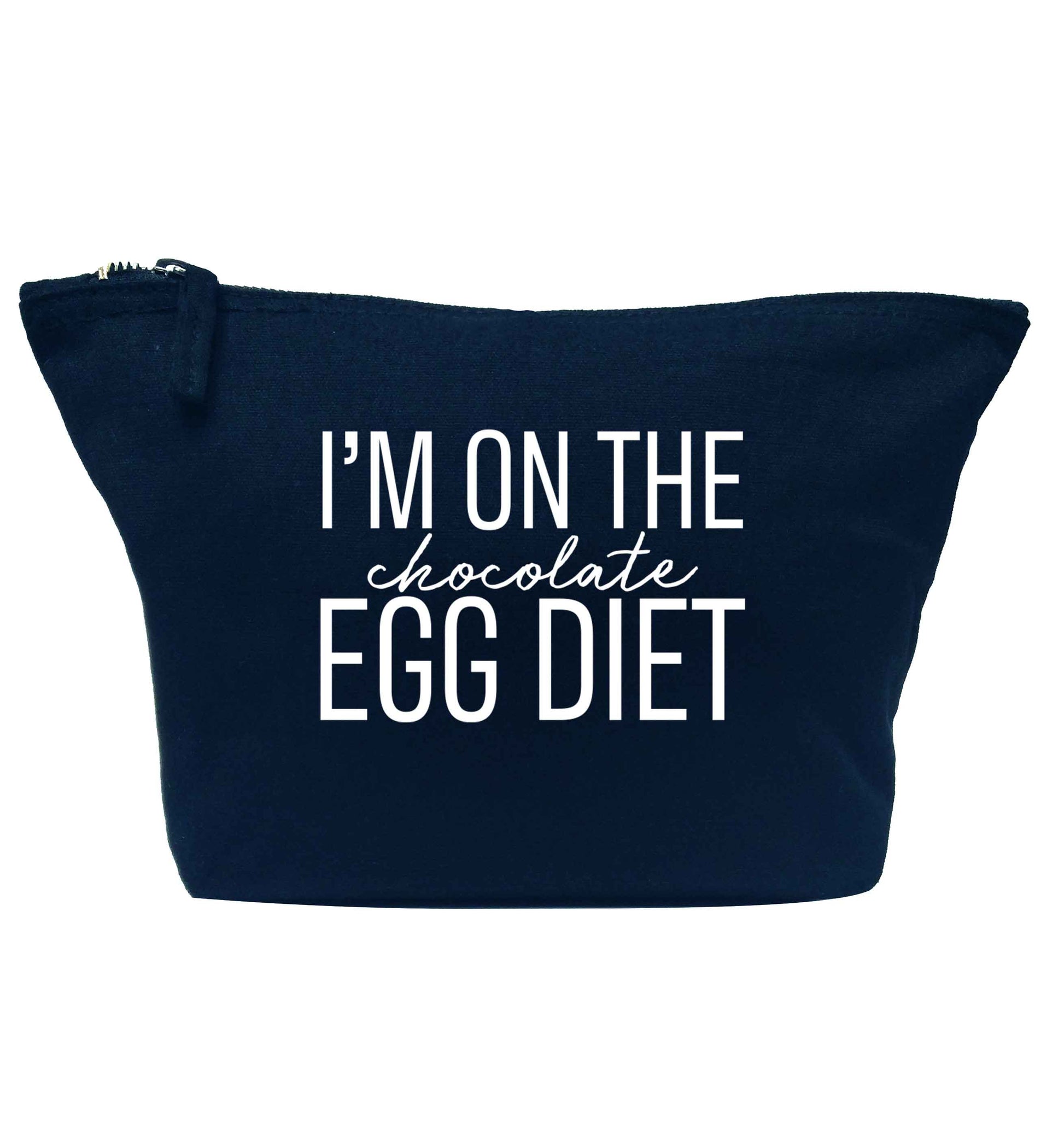 I'm on the chocolate egg diet navy makeup bag
