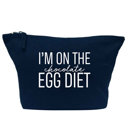 I'm on the chocolate egg diet navy makeup bag
