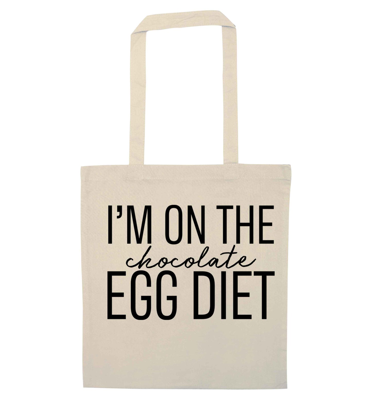 I'm on the chocolate egg diet natural tote bag