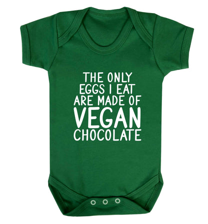 The only eggs I eat are made of vegan chocolate baby vest green 18-24 months