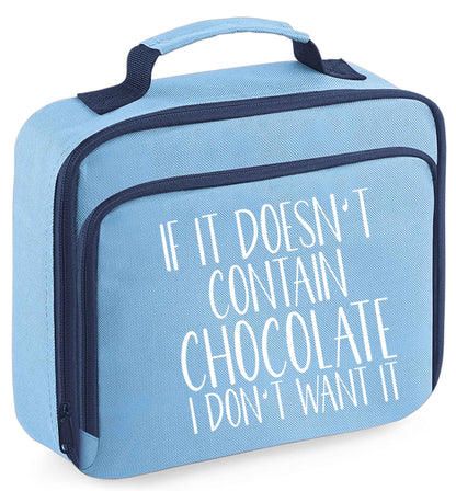 Any tex here insulated blue lunch bag cooler