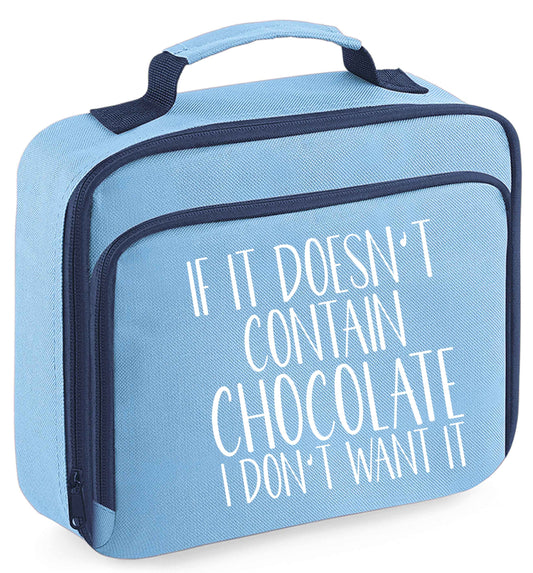 Any tex here insulated blue lunch bag cooler