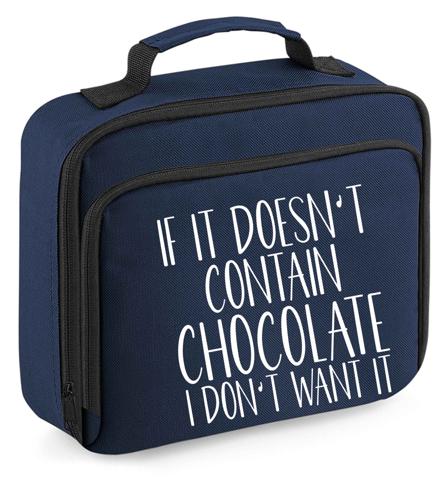 Any tex here insulated navy lunch bag cooler
