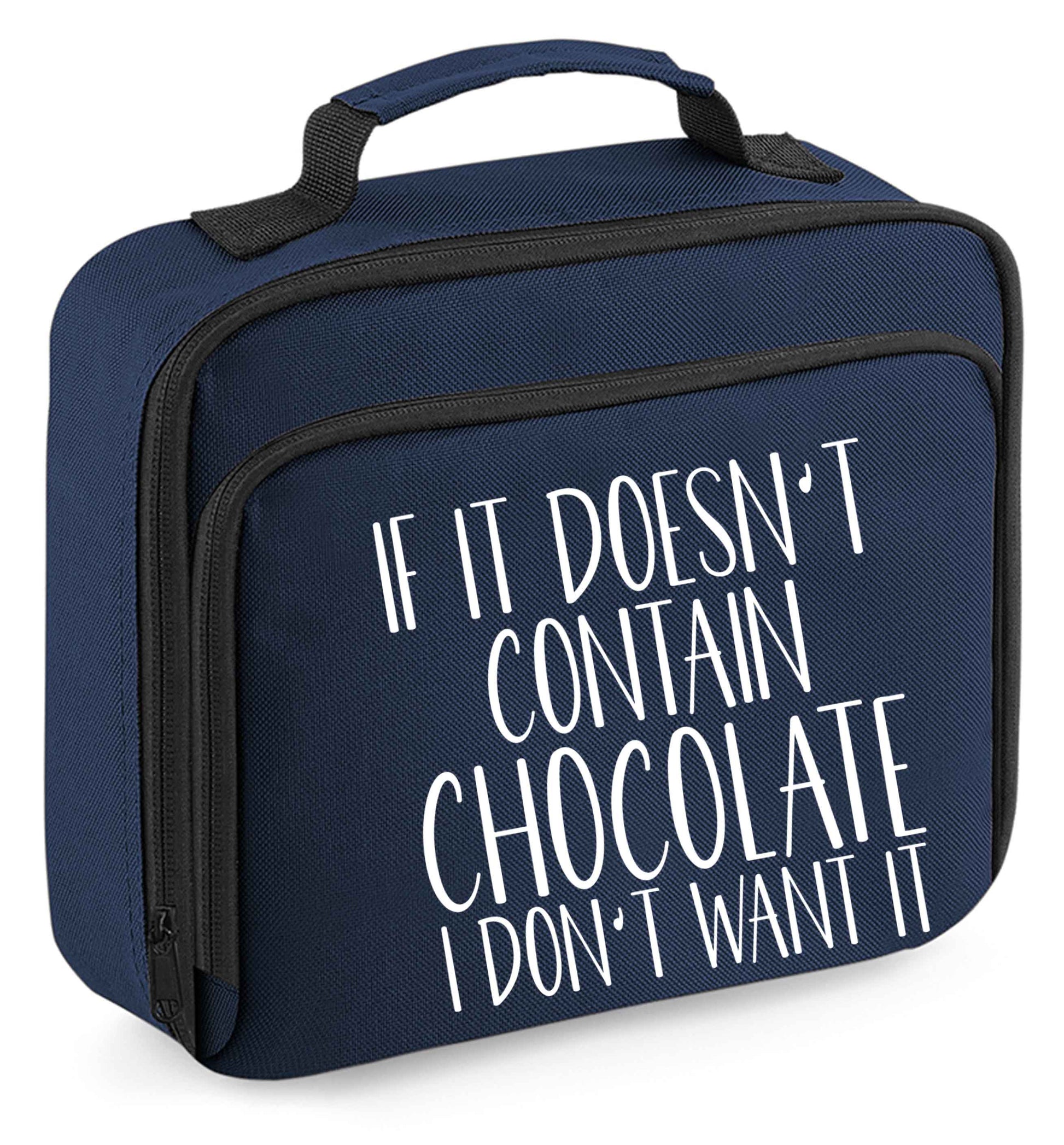 Any tex here insulated navy lunch bag cooler