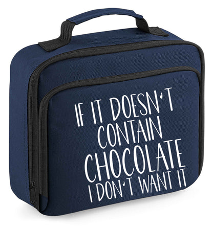 Any tex here insulated navy lunch bag cooler