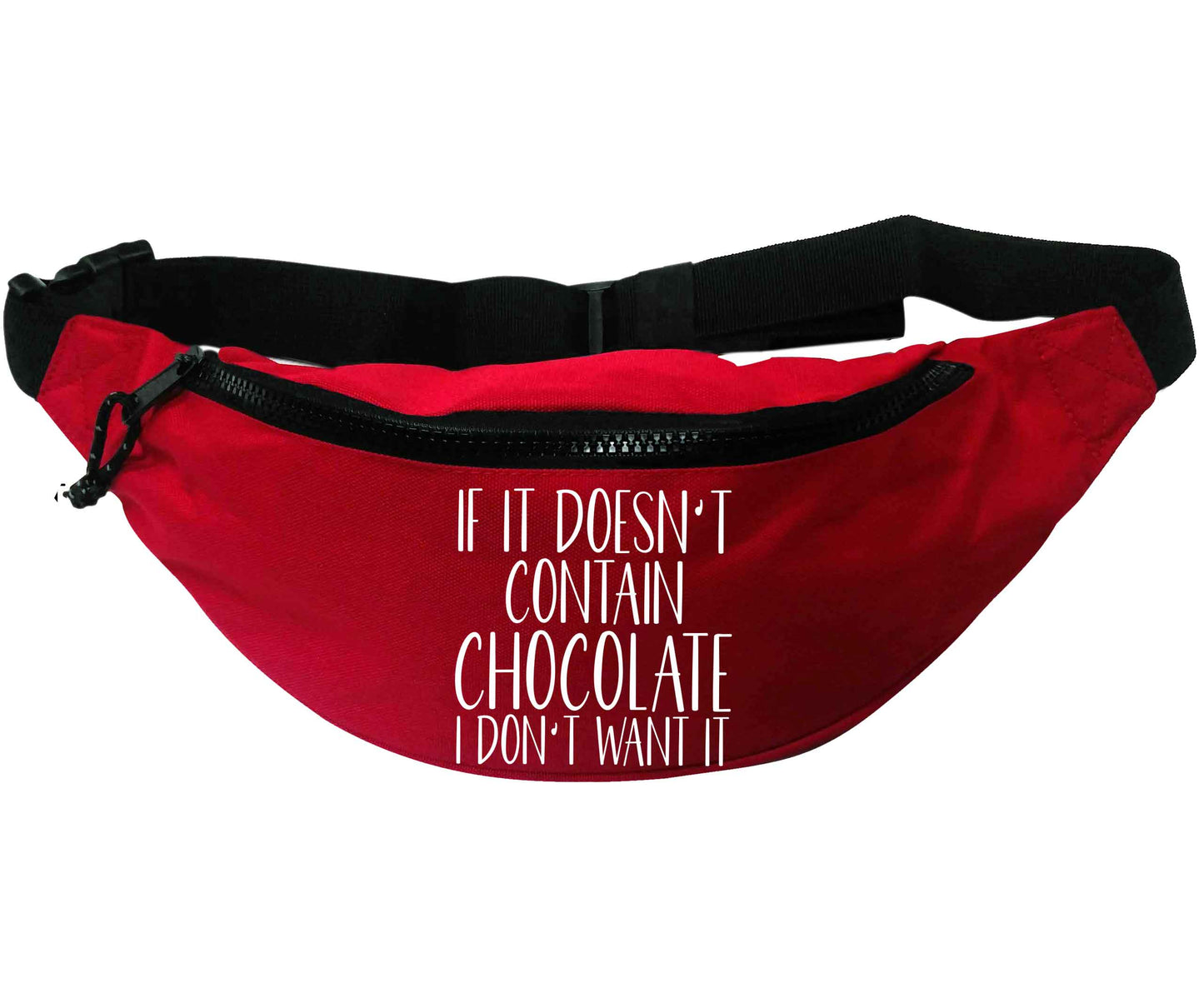 If it doesn't contain chocolate I don't want it | Recycled polyester bumbag