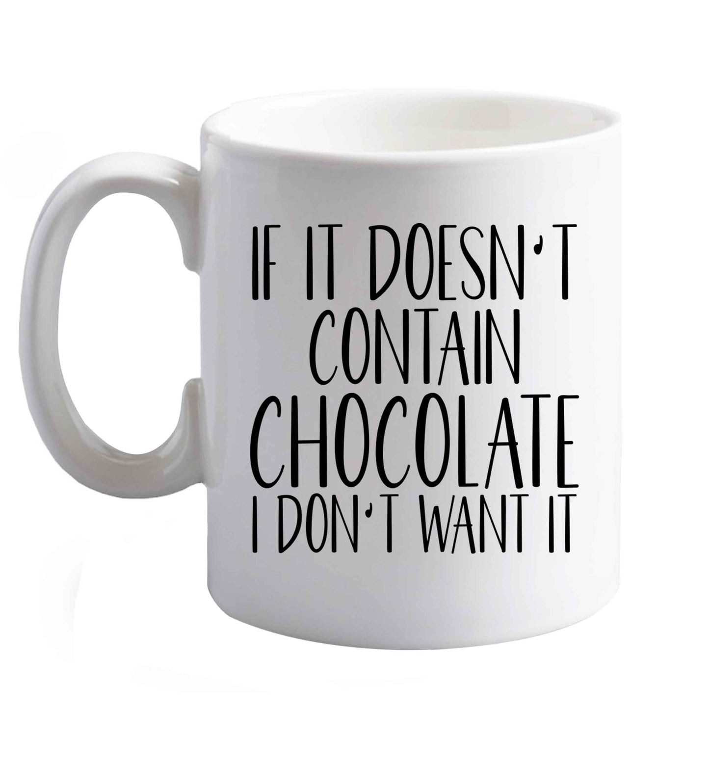 10 oz Favourite Type Pan Pancake ceramic mug right handed