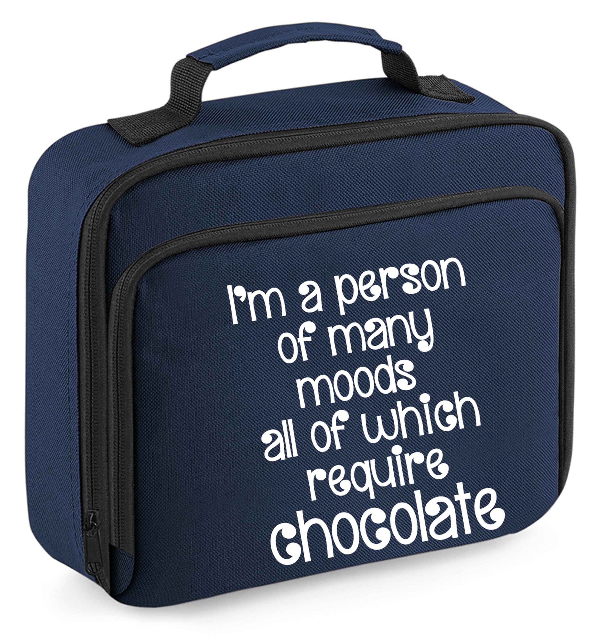 Any tex here insulated navy lunch bag cooler