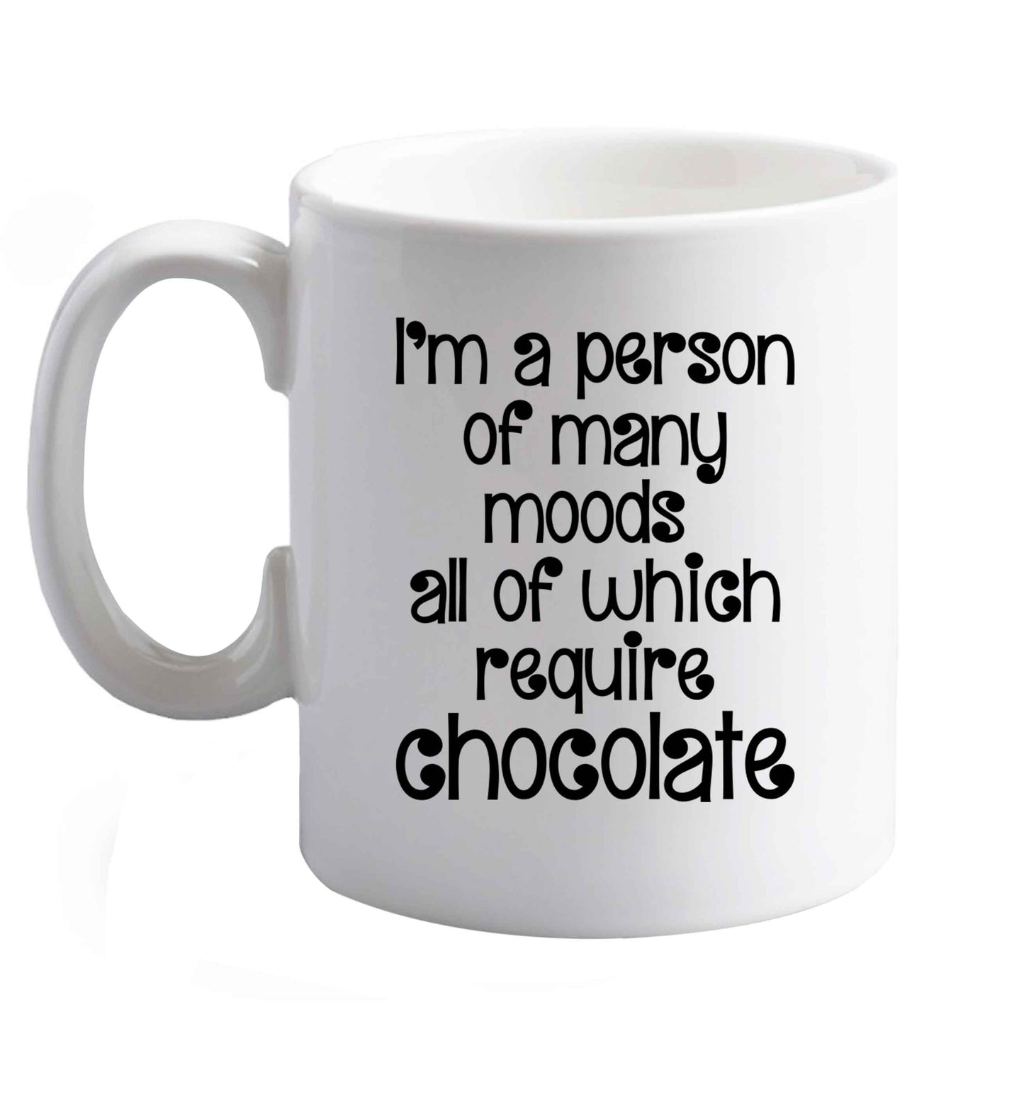 10 oz Favourite Type Pan Pancake ceramic mug right handed