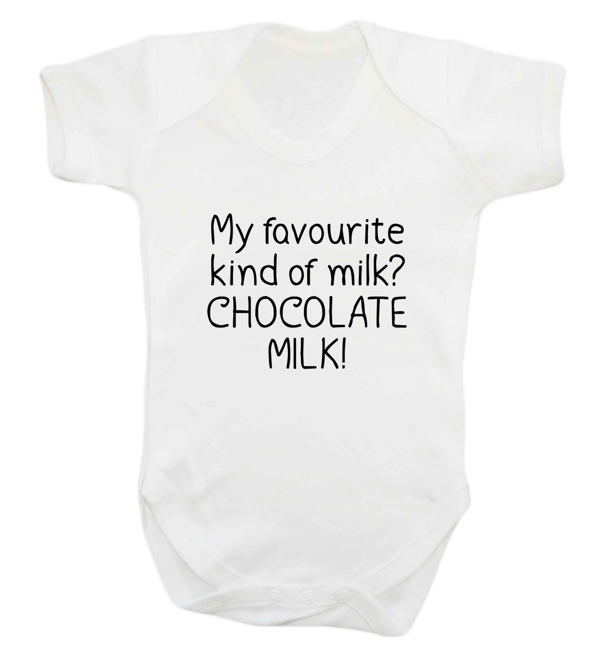 funny gift for a chocaholic! My favourite kind of milk? Chocolate milk! baby vest white 18-24 months