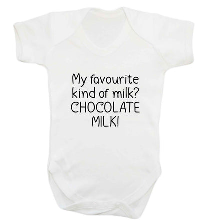 funny gift for a chocaholic! My favourite kind of milk? Chocolate milk! baby vest white 18-24 months