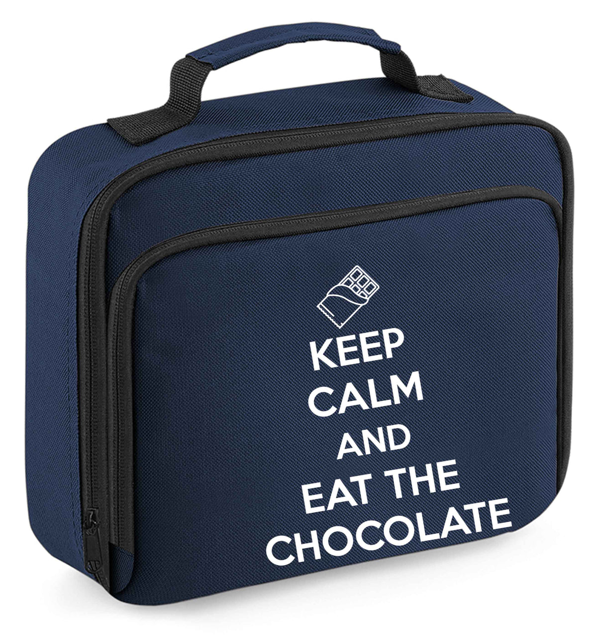Any tex here insulated navy lunch bag cooler