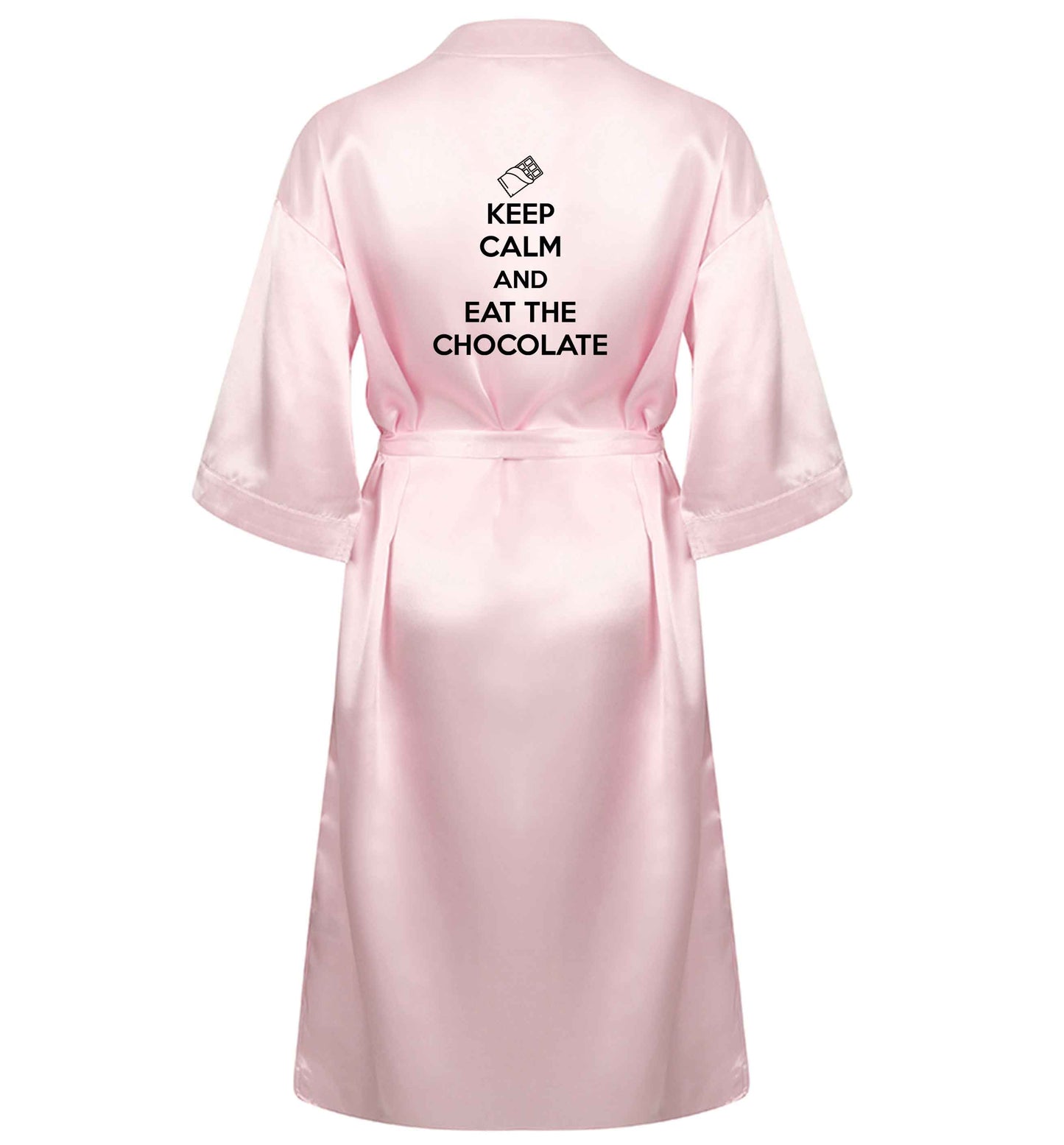 funny gift for a chocaholic! Keep calm and eat the chocolate XL/XXL pink  ladies dressing gown size 16/18