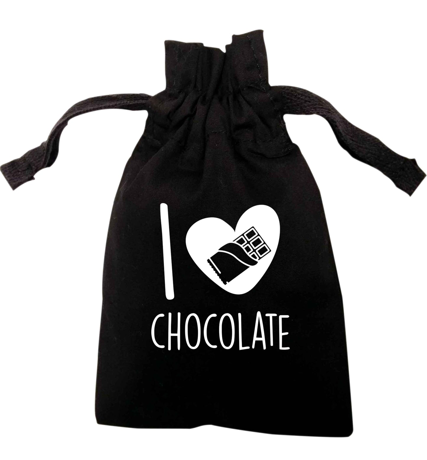 I love chocolate | XS - L | Pouch / Drawstring bag / Sack | Organic Cotton | Bulk discounts available!