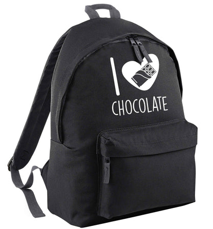 funny gift for a chocaholic! I love chocolate black adults backpack
