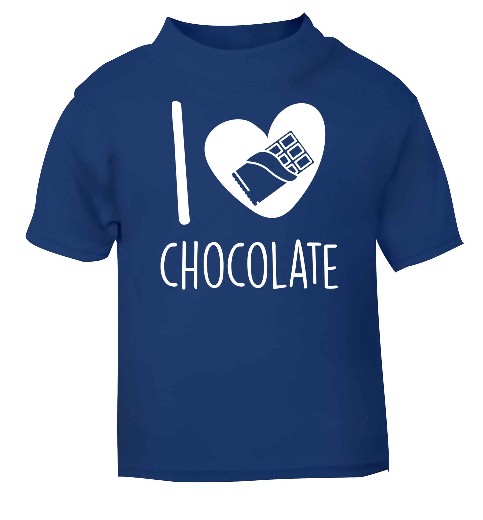 funny gift for a chocaholic! I love chocolate blue baby toddler Tshirt 2 Years