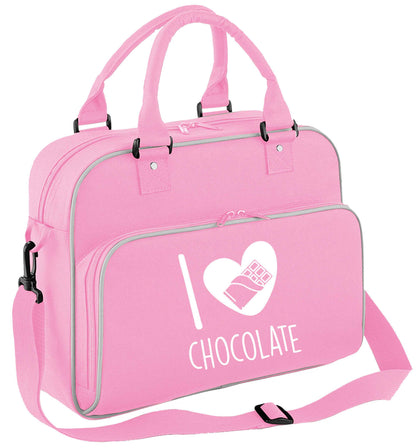 funny gift for a chocaholic! I love chocolate children's dance bag baby pink