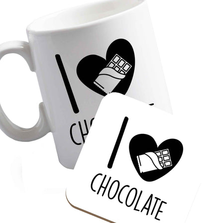 10 oz Favourite Type Pan Pancake ceramic mug and coaster set right handed