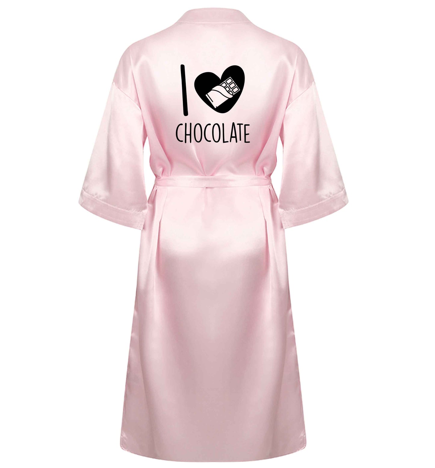 funny gift for a chocaholic! I love chocolate XL/XXL pink  ladies dressing gown size 16/18