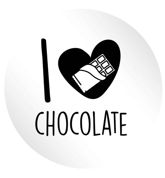 funny gift for a chocaholic! I love chocolate 24 @ 45mm matt circle stickers