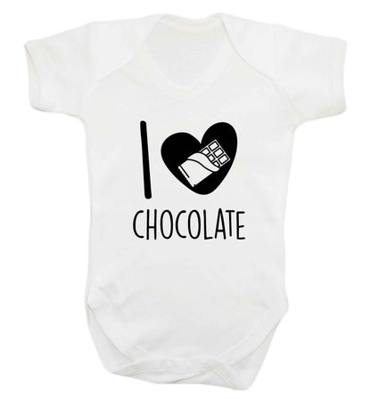 funny gift for a chocaholic! I love chocolate baby vest white 18-24 months
