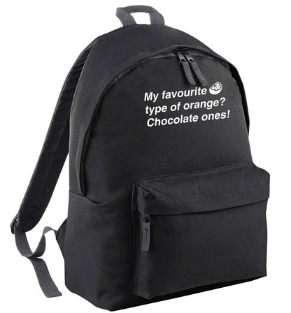 funny gift for a chocaholic! My favourite kind of oranges? Chocolate ones! | Children's backpack