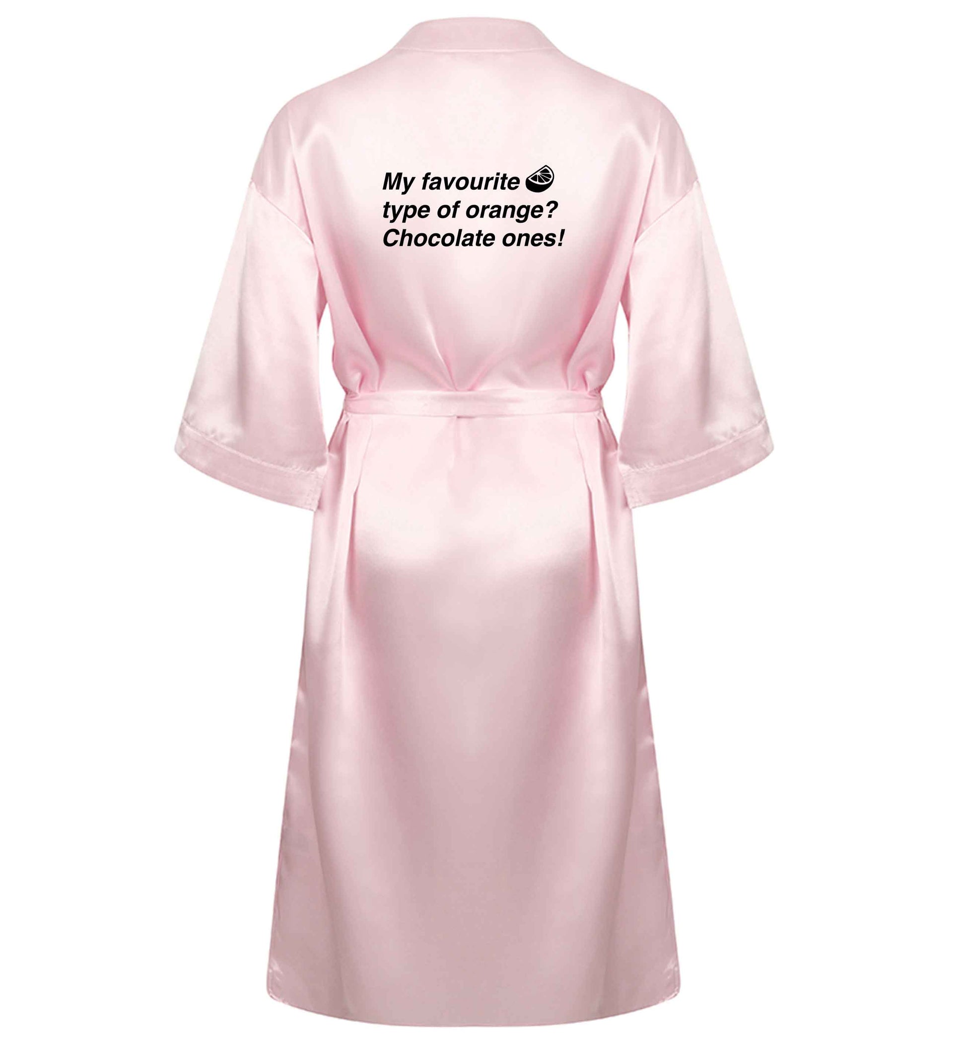 funny gift for a chocaholic! My favourite kind of oranges? Chocolate ones! XL/XXL pink  ladies dressing gown size 16/18