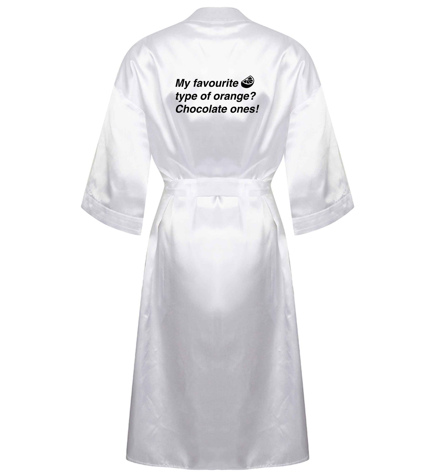 funny gift for a chocaholic! My favourite kind of oranges? Chocolate ones! XL/XXL white ladies dressing gown size 16/18