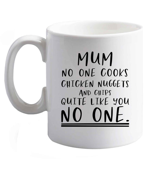 10 oz Favourite Type Pan Pancake ceramic mug right handed