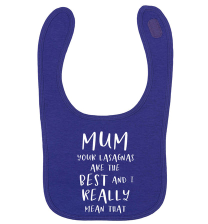 Funny gifts for your mum on mother's dayor her birthday! Mum your lasagnas are the best and I really mean that | baby bib