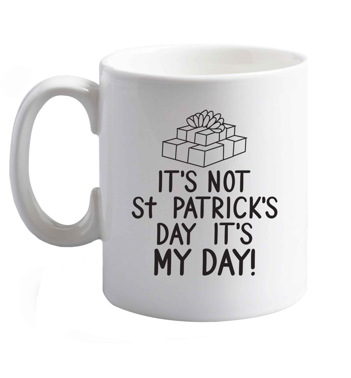 10 oz Favourite Type Pan Pancake ceramic mug right handed