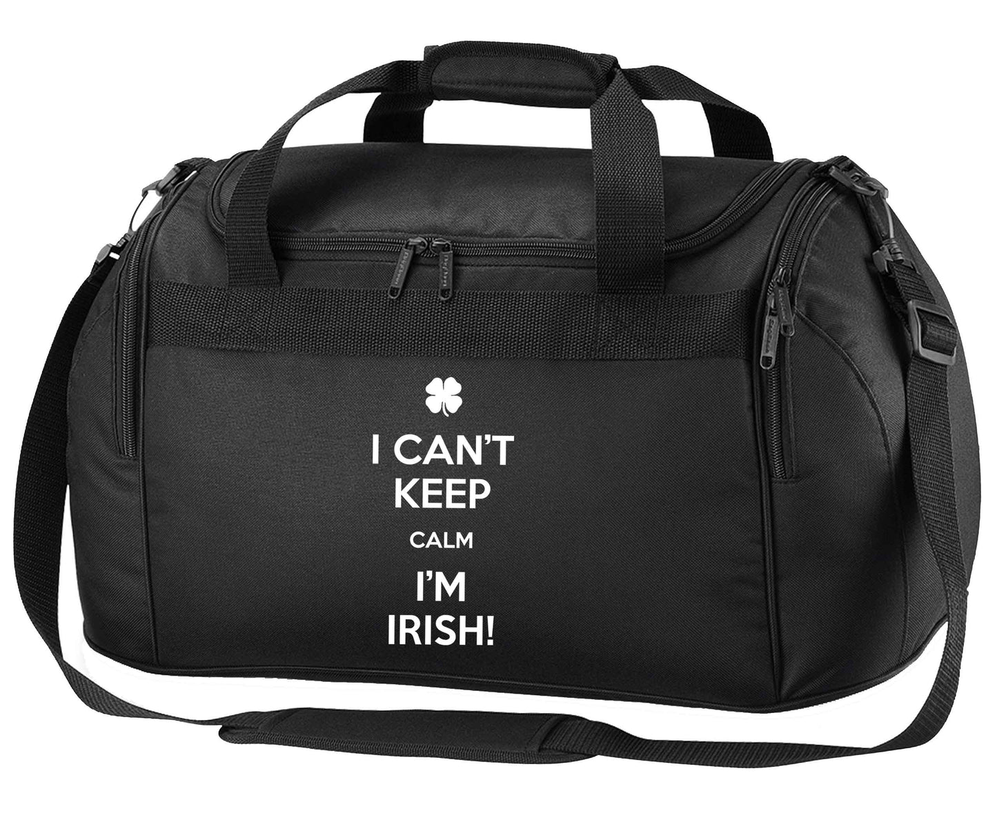 Funny gifts for your mum on mother's dayor her birthday! I can't keep calm I'm Irish black holdall / duffel bag